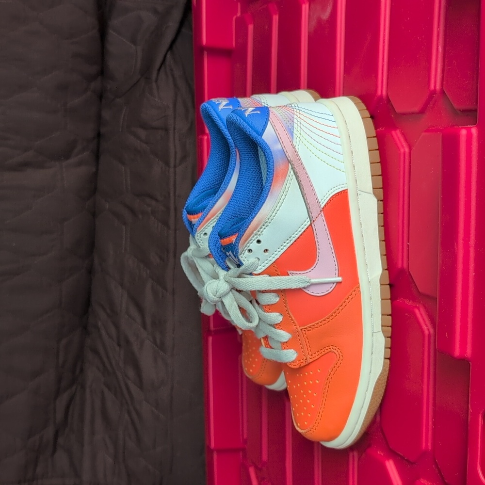 Nike Dunk Lows Orange and Blue Sneakers